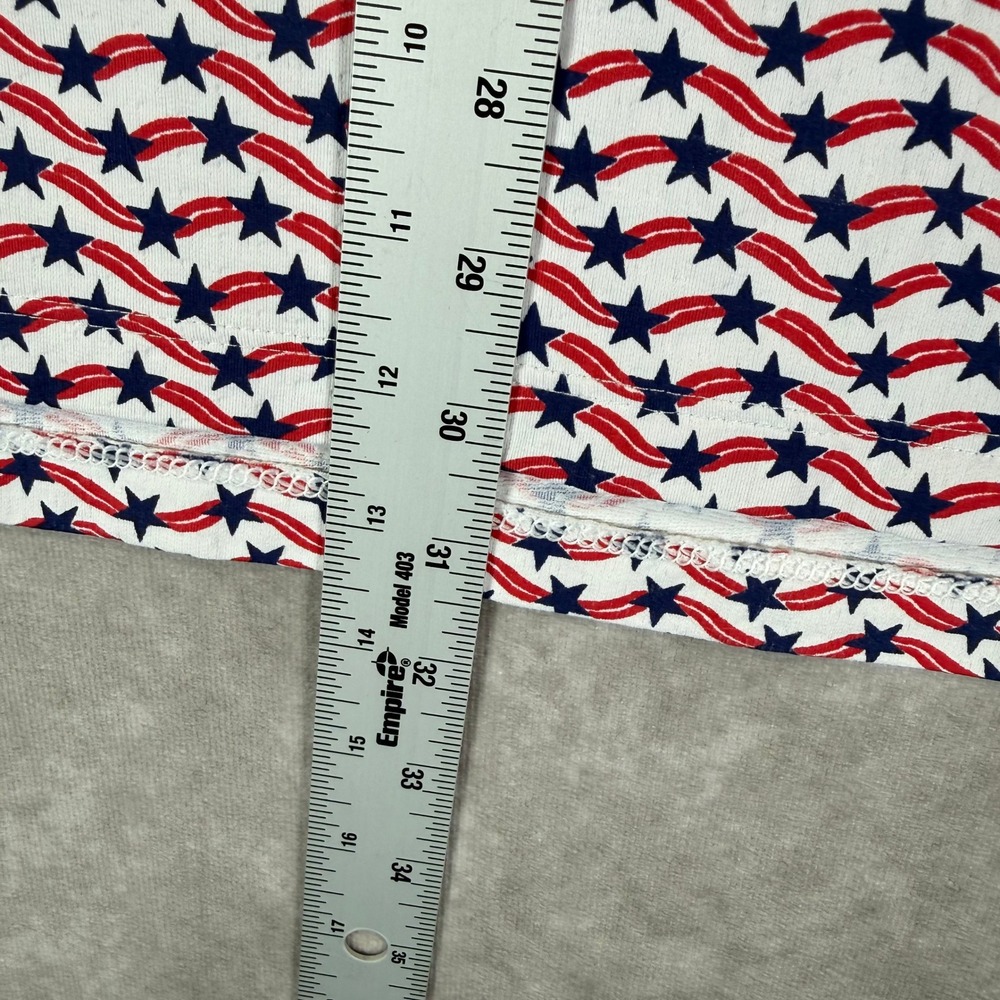 IBKUL Polo Shirt Mens XL Red White Blue Stars Stripes Performance UPF 50+ July 4 - Picture 7 of 7